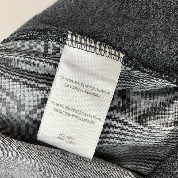 LOLË Gray Jersey Knit Dress Knee Length V-Neck Long Sleeves Stretch Size SMALL - Picture 7 of 8